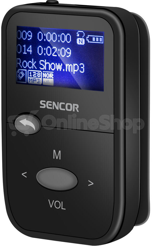 MP3 přehrávač Sencor SFP 4408 BK 8GB, černý