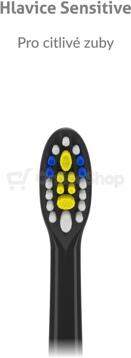 Náhradní hlavice TrueLife SonicBrush Compact heads Sensitive, 2 ks, černá