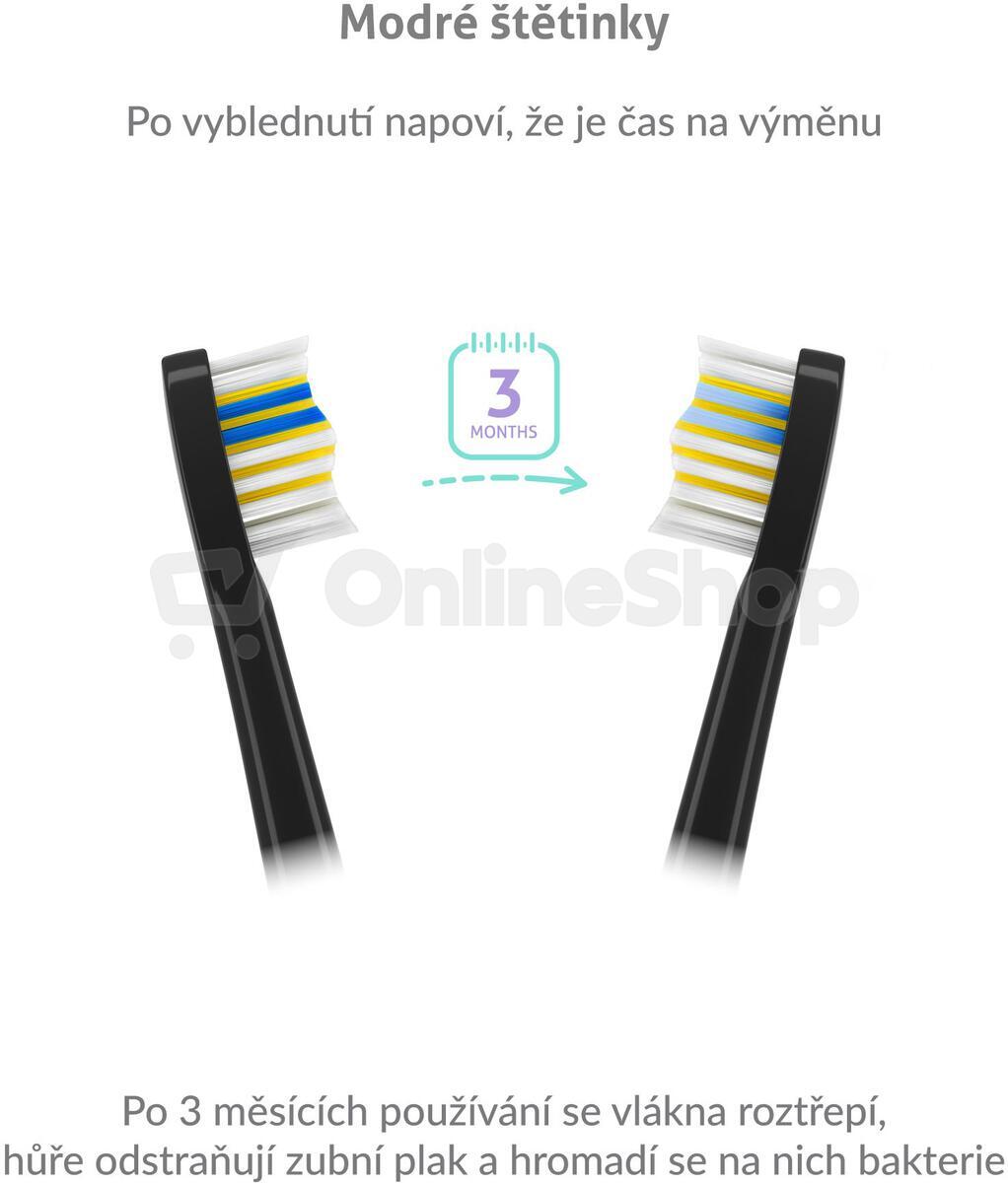 Náhradní hlavice TrueLife SonicBrush Compact heads Sensitive, 2 ks, černá