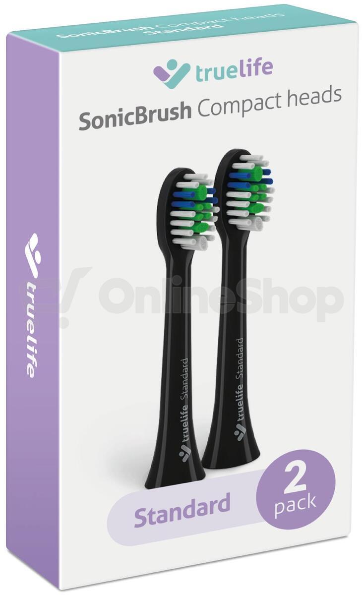 Náhradní hlavice TrueLife SonicBrush Compact heads Standard, 2 ks, černá
