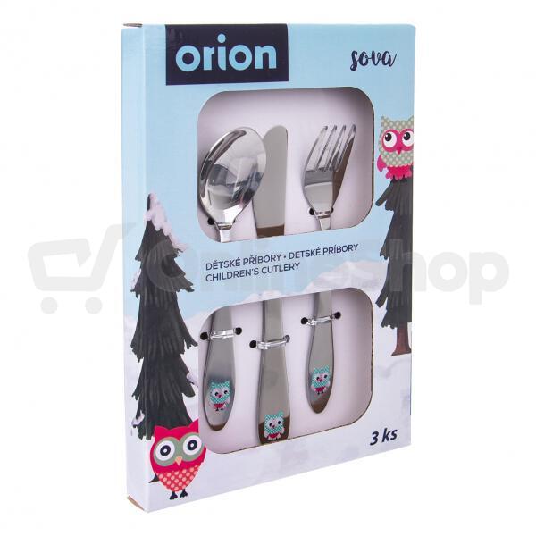 Jídelní dětský příbor SOVA 3 díly Orion