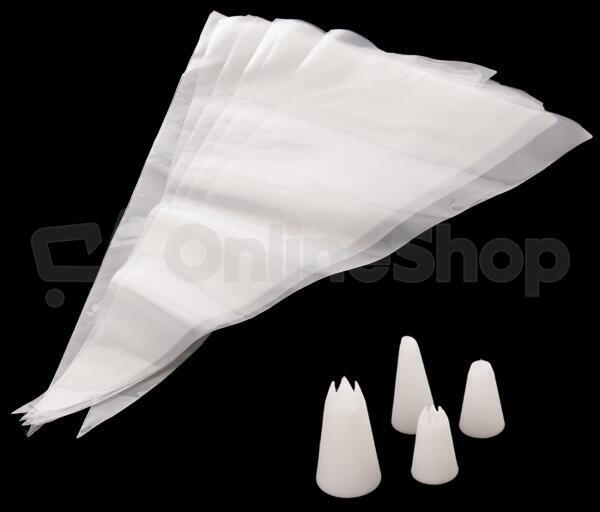 Cukrářský sáček 35 cm 4 ks s 8 špičkami Orion