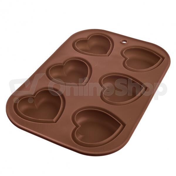 Forma na pečení Orion Srdce 6 muffinů