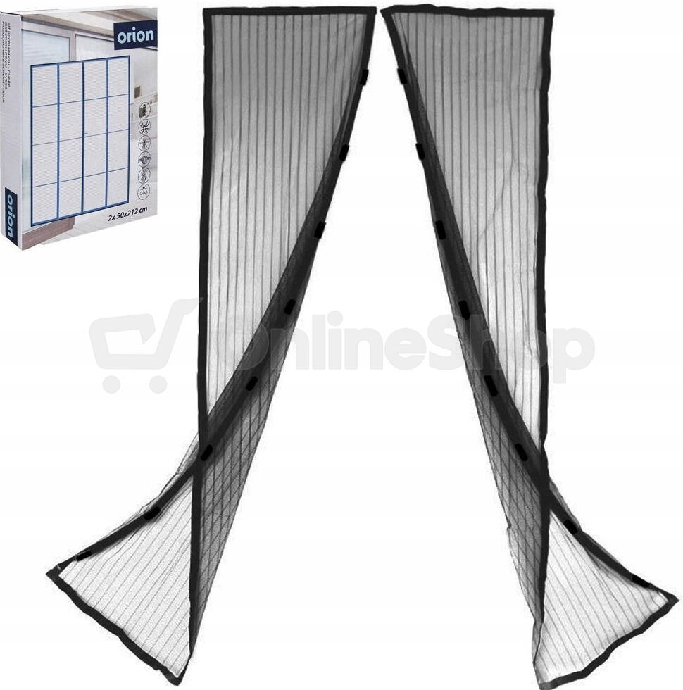 Síť proti hmyzu dveře 100x212 cm černá Orion