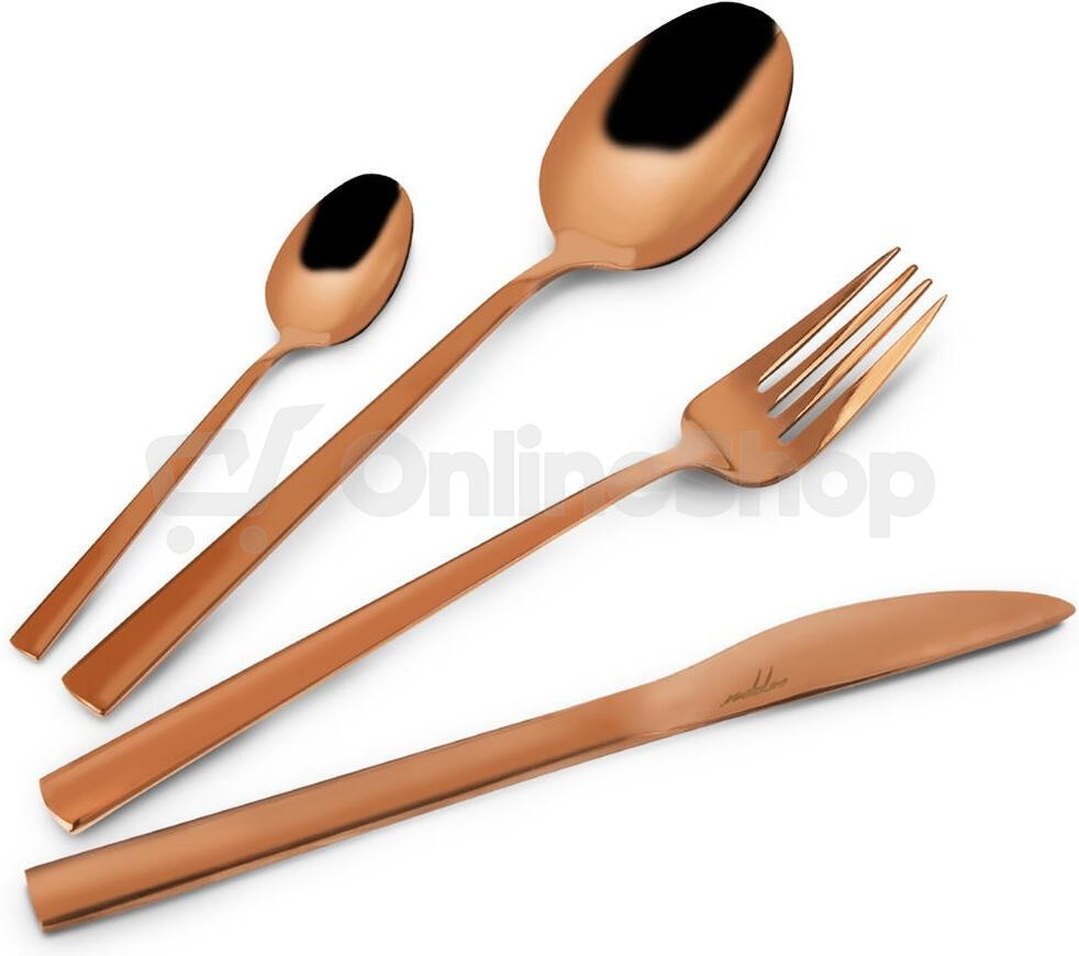Jídelní příbory Copper 24 dílů Orion