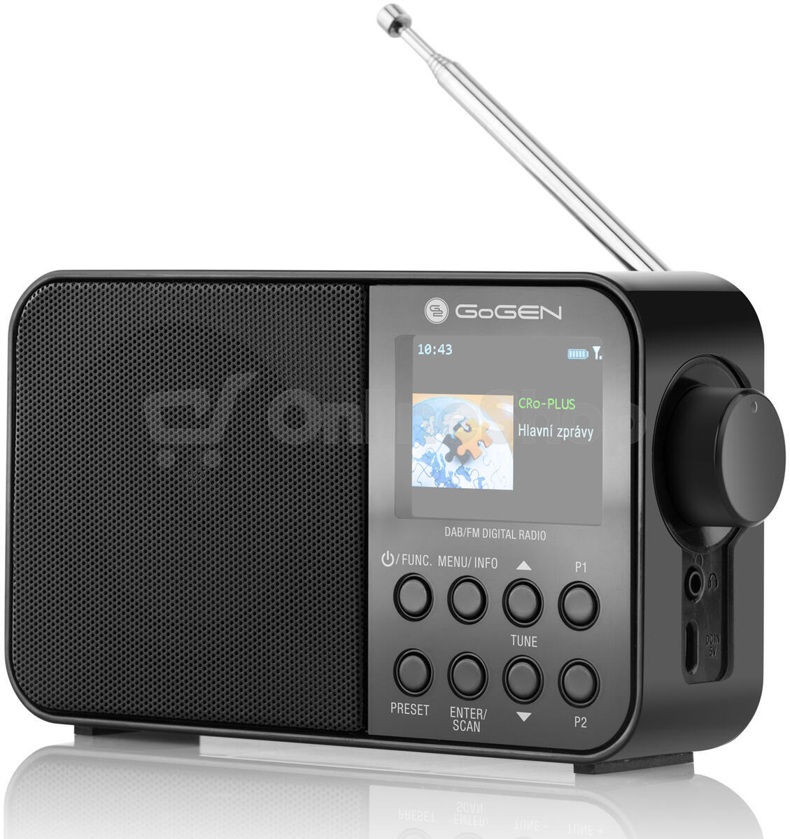 Radiopřijímač DAB+ GoGEN DAB 500 BT C, černý