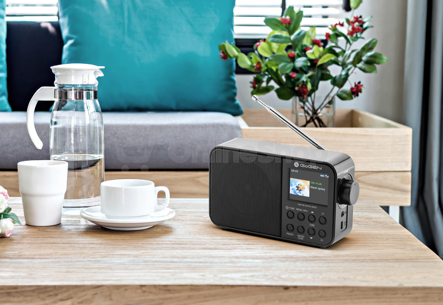 Radiopřijímač DAB+ GoGEN DAB 500 BT C, černý