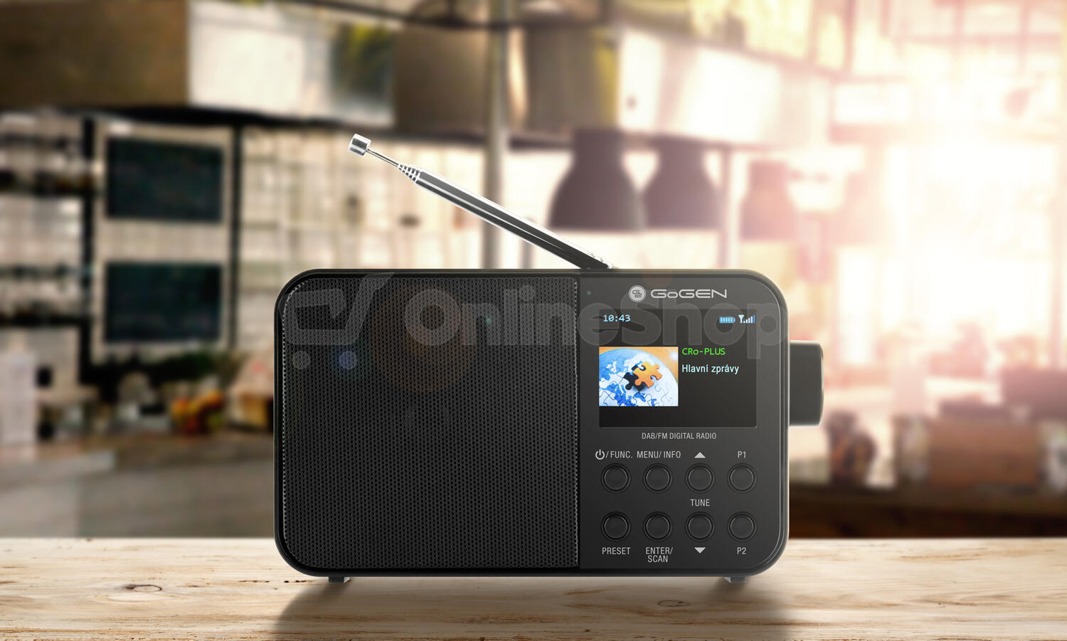 Radiopřijímač DAB+ GoGEN DAB 500 BT C, černý