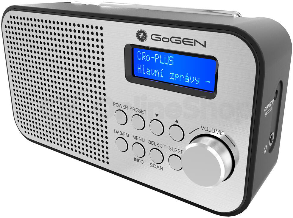 Radiopřijímač DAB+ GoGEN DAB 300 N, stříbrný