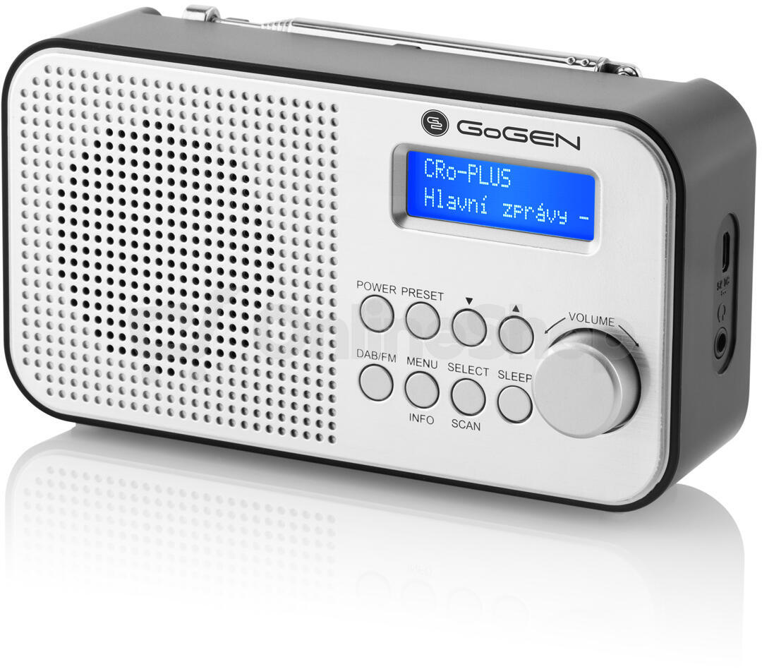 Radiopřijímač DAB+ GoGEN DAB 300 N, stříbrný