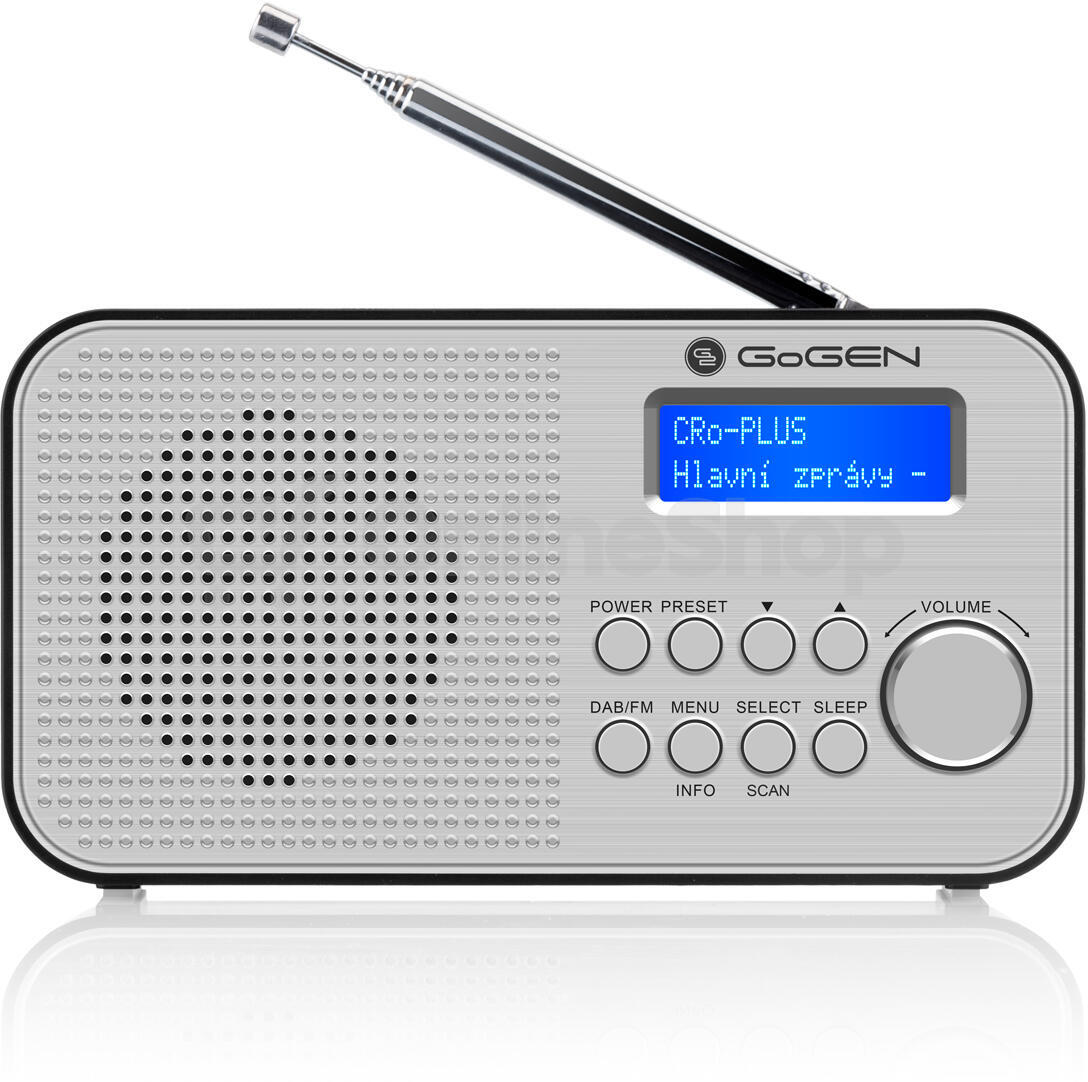 Radiopřijímač DAB+ GoGEN DAB 300 N, stříbrný