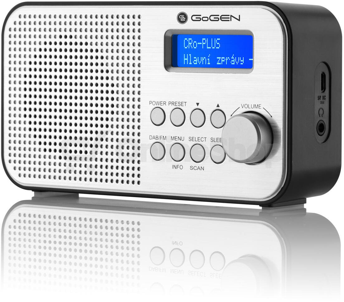 Radiopřijímač DAB+ GoGEN DAB 300 N, stříbrný