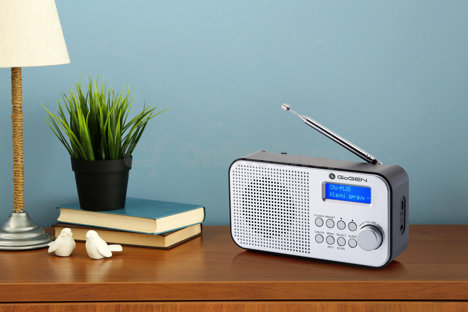 Radiopřijímač DAB+ GoGEN DAB 300 N, stříbrný