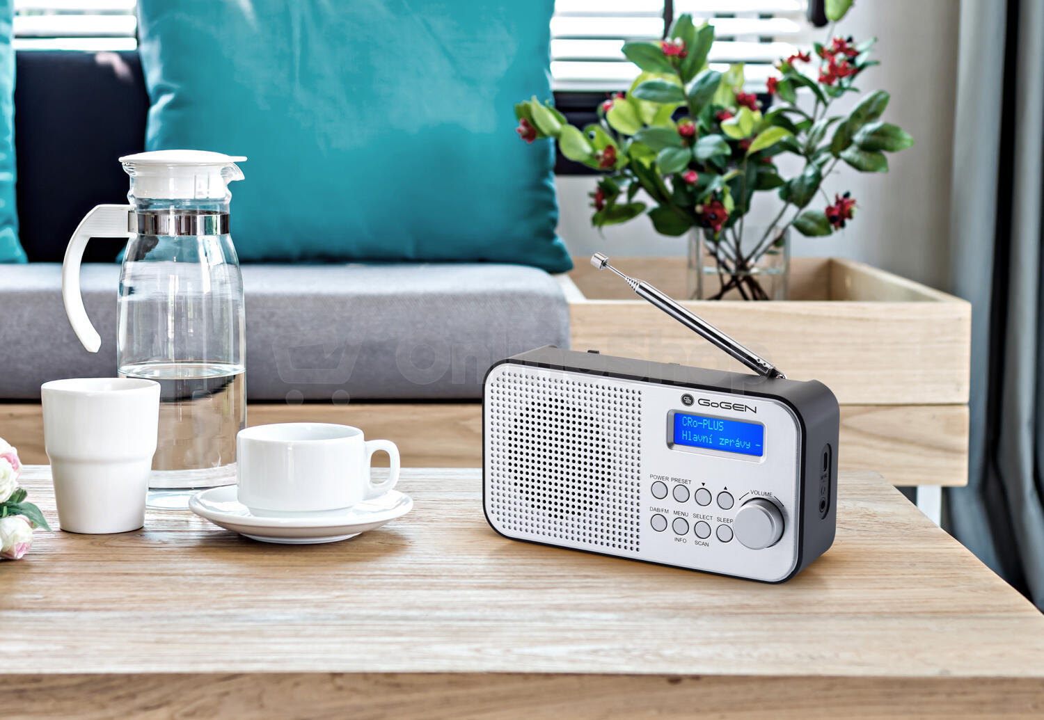 Radiopřijímač DAB+ GoGEN DAB 300 N, stříbrný