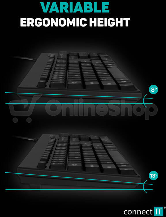 CONNECT IT Combo drátová černá klávesnice + myš, CZ + SK layout (CKM-4000-CS)