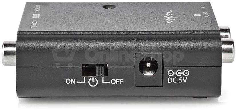 Převodník 2x Cinch/Toslink NEDIS ACON2508BK