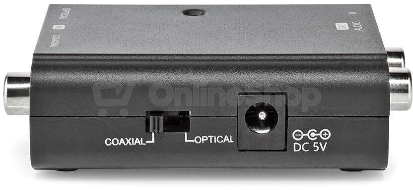 Převodník Toslink/2x Cinch NEDIS ACON2509BK
