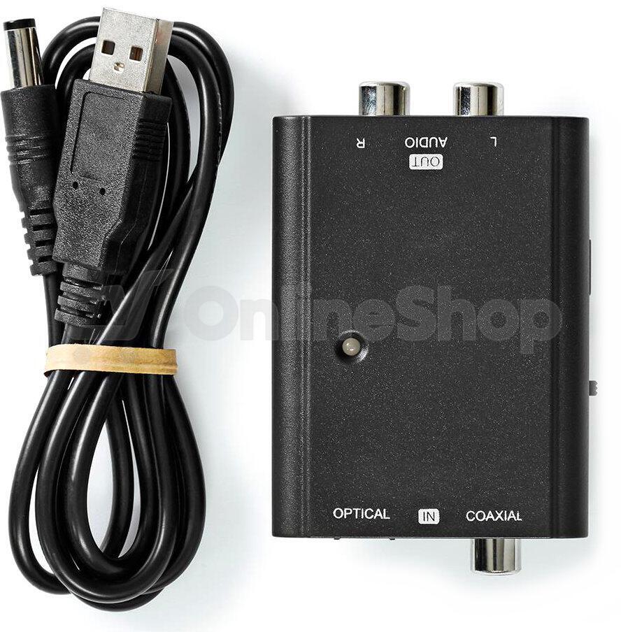 Převodník Toslink/2x Cinch NEDIS ACON2509BK