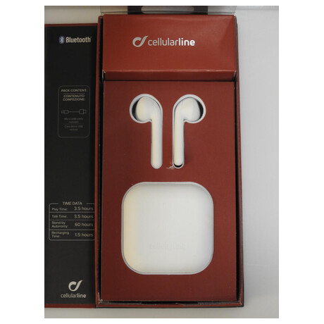 Bezdrátová sluchátka Cellularline Java True wireless, bílá