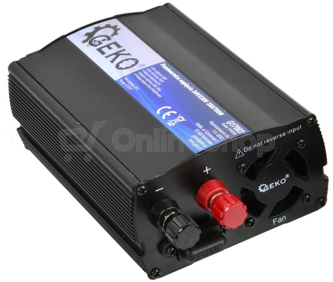 Měnič napětí 24V/230V, 350/700W GEKO