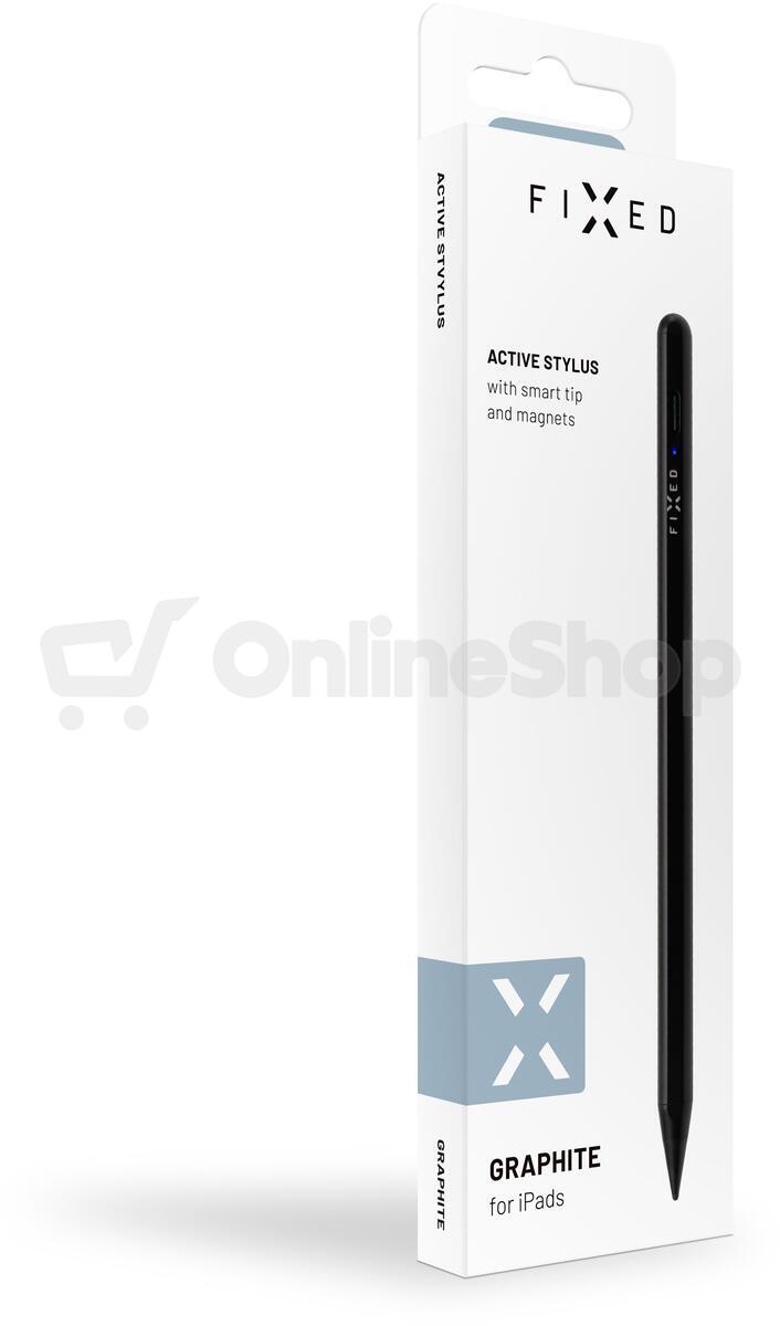 Dotykové pero FIXED Graphite pro iPady s chytrým hrotem a magnety, černé