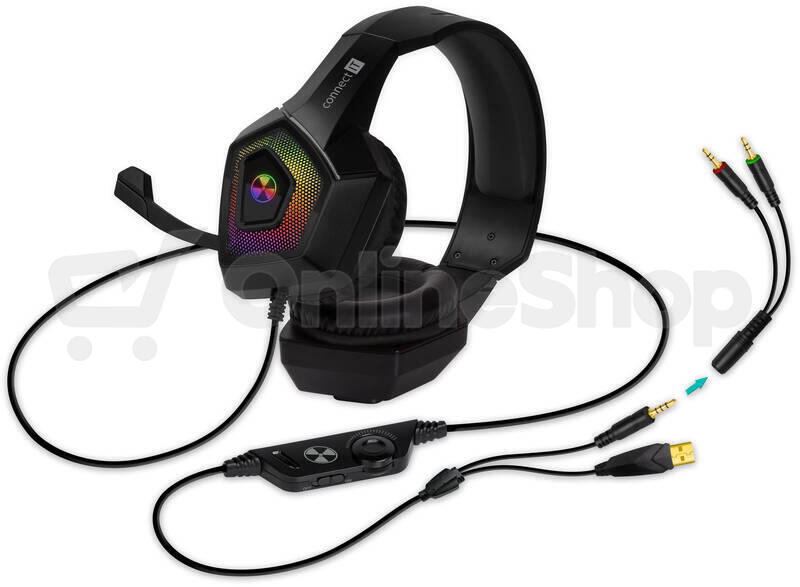 CONNECT IT BATTLE RGB Ed. 3 herní sluchátka s mikrofonem, ČERNÁ (CHP-5600-BK)