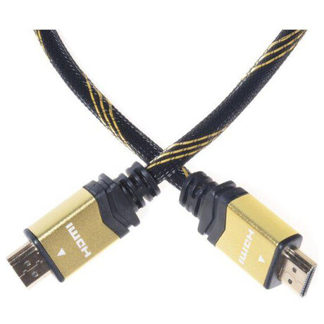 Kabel propojovac HDMI 1.4 + Ethernet, textiln povrch, zlacen konektory, 10m