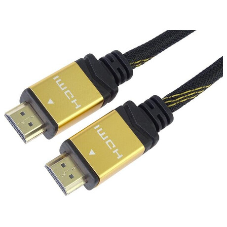 Kabel propojovac HDMI 1.4 + Ethernet, textiln povrch, zlacen konektory, 10m