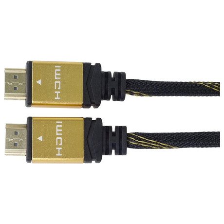 Kabel propojovac HDMI 1.4 + Ethernet, textiln povrch, zlacen konektory, 10m