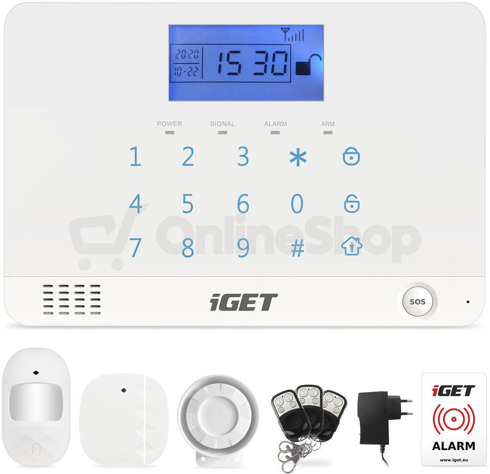 Bezdrátový GSM alarm IGET M3B, aplikace CZ