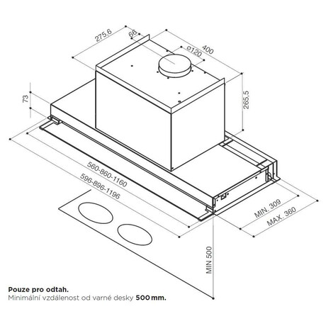 Odsava par Faber ILMA TOUCH X/WH A90