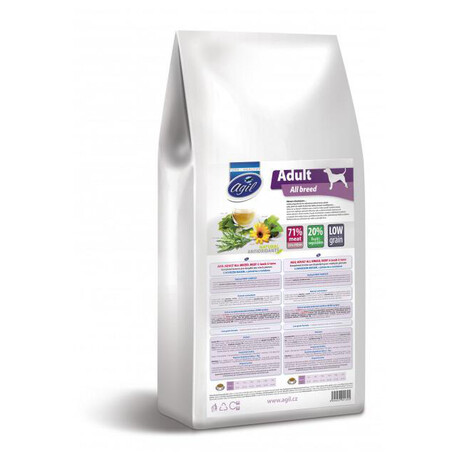 Granule pro psy Agil Adult All Breed Low Grain Beef Lamb Tuna, 10kg