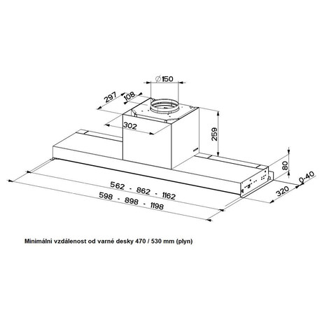 Odsava par Faber IN-NOVA TOUCH X/WH A60