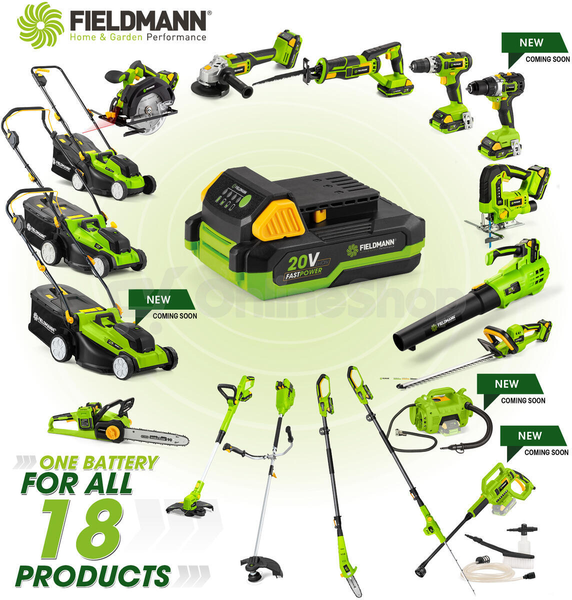Startovací sada nářadí do dílny FIELDMANN 20V