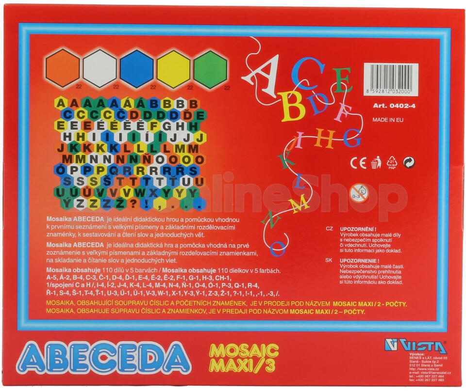 Stavebnice Seva Mosaic Maxi 3 - Abeceda SK
