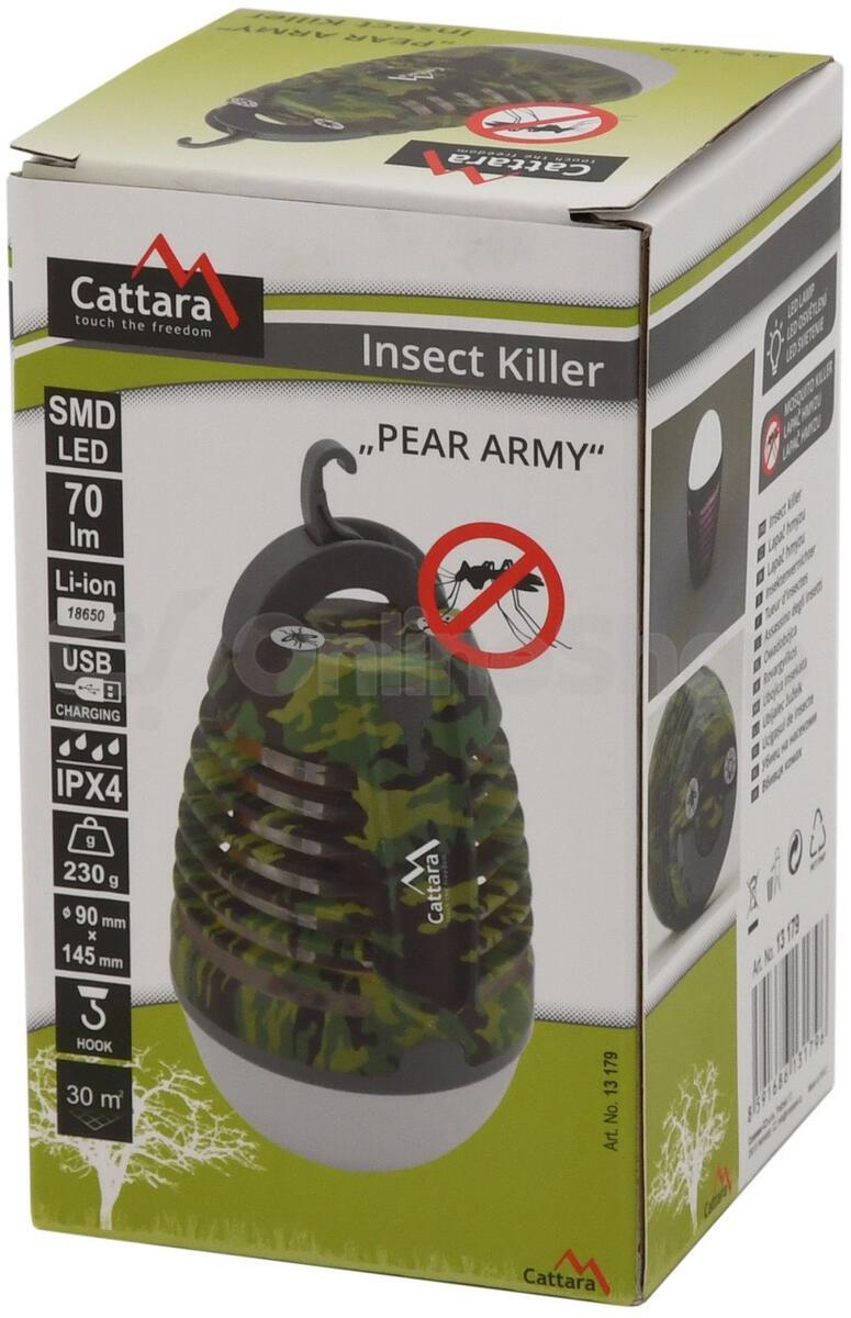 LED svítilna Cattara PEAR ARMY nabíjecí + lapač hmyzu