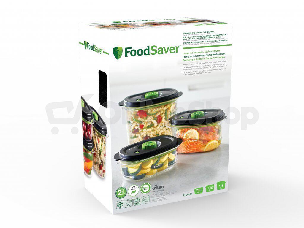 Sada 3 dóz Fresh 0,7 + 1,2 + 1,8 l FoodSaver (FFC026X)