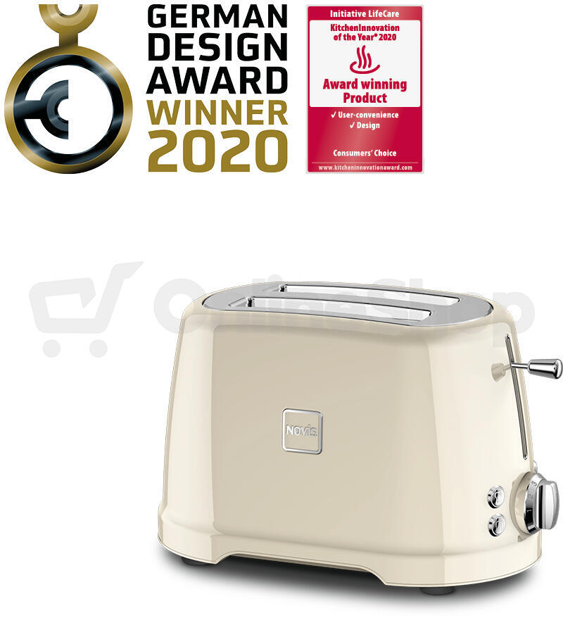 Topinkovač Novis Toaster T2, krémový