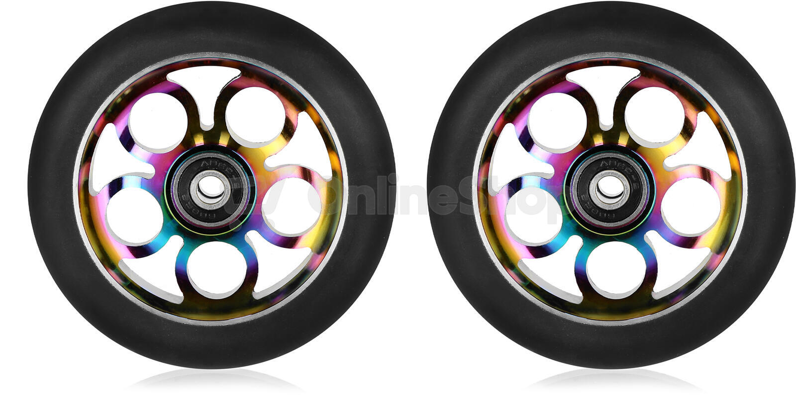 CORE CD1 Spoked Stuntstep Wiel 110mm ABEC 9 Lagers (Vervanging Pro Scooter Wielen) - Rood/Zwart