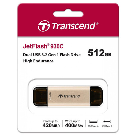 Transcend 512GB JetFlash 930C, USB-C/USB 3.2 (foto 4)