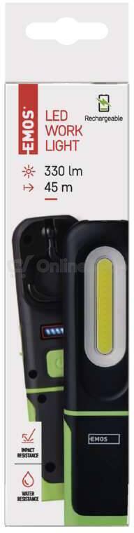 Emos COB LED + SMD LED nabíjecí svítilna P4537, 330 lm, 1200 mAh