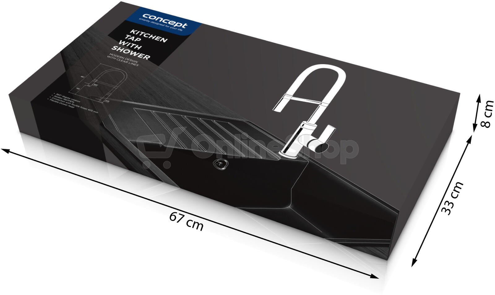 Concept Dřezová baterie s hadicí BDC7547 chrom