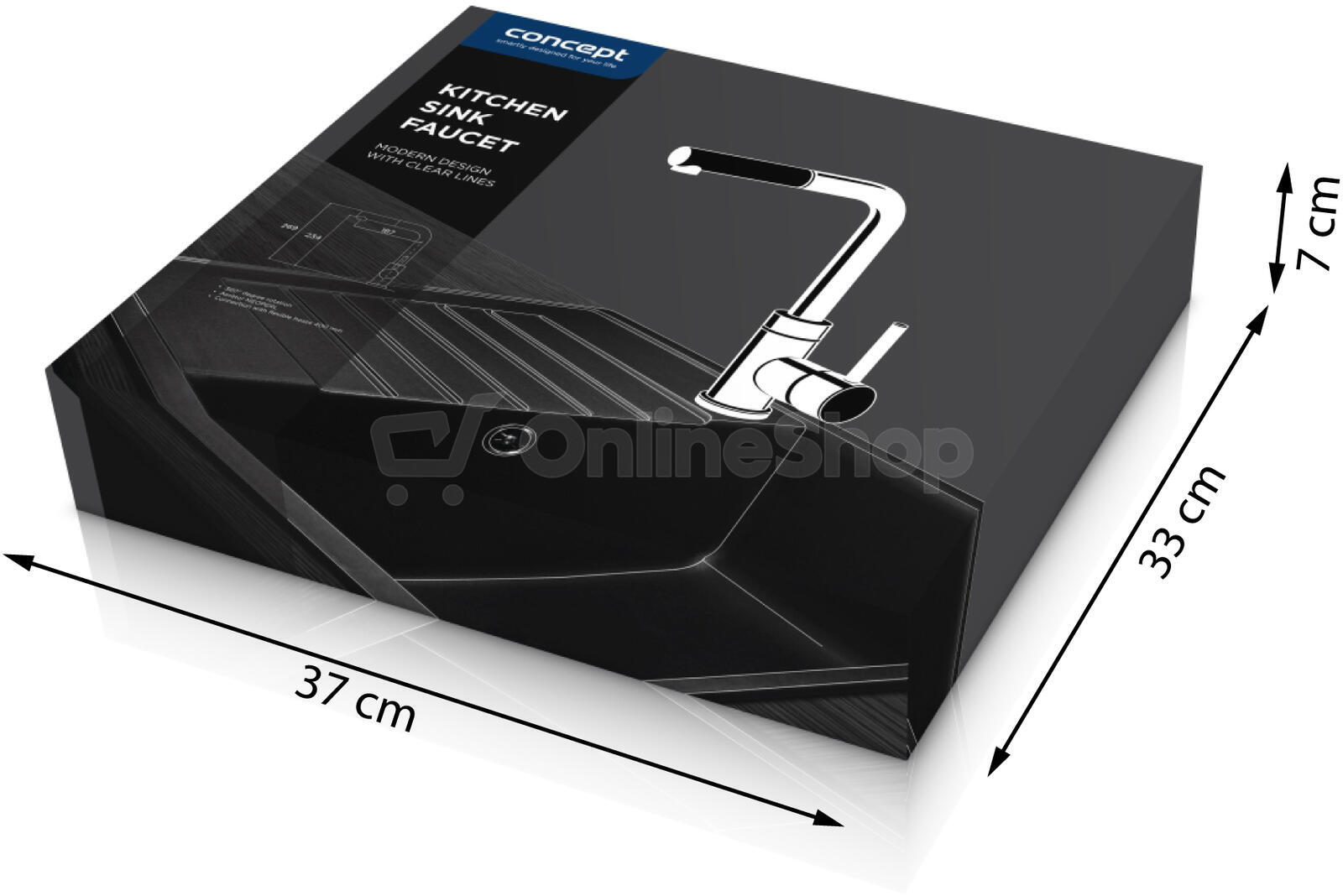 Concept Dřezová baterie se sprchou BDG4527bc ČERNÁ