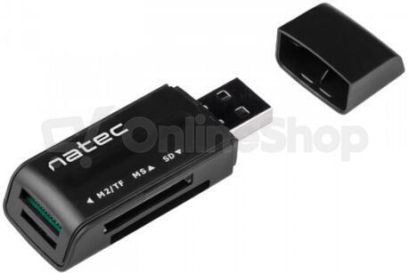 ALL-in-One čtečka karet NATEC MINI ANT 3, USB 2.0, M2 / microSD / MMC / Ms / RS-MMC / SD / T-Flash (NCZ-0560)