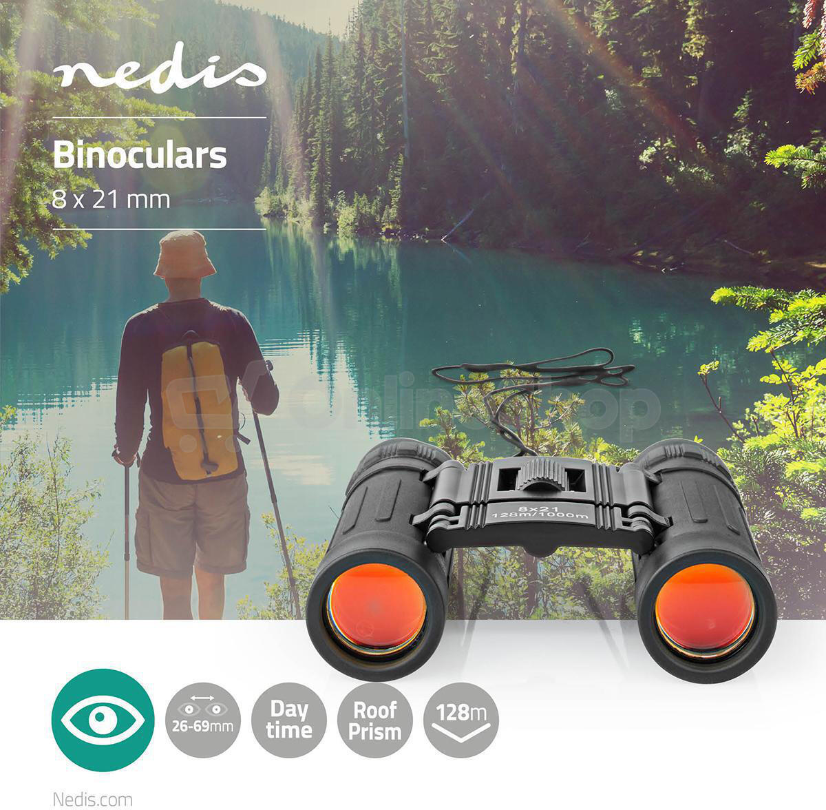 Dalekohled Nedis SCBI1000BK, černý