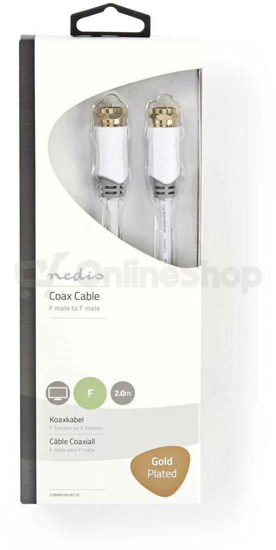Satelitní a anténní kabel NEDIS CSBW41000WT20