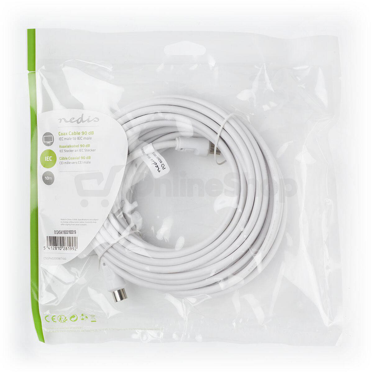 Koaxiální Kabel NEDIS CSGP40200WT100