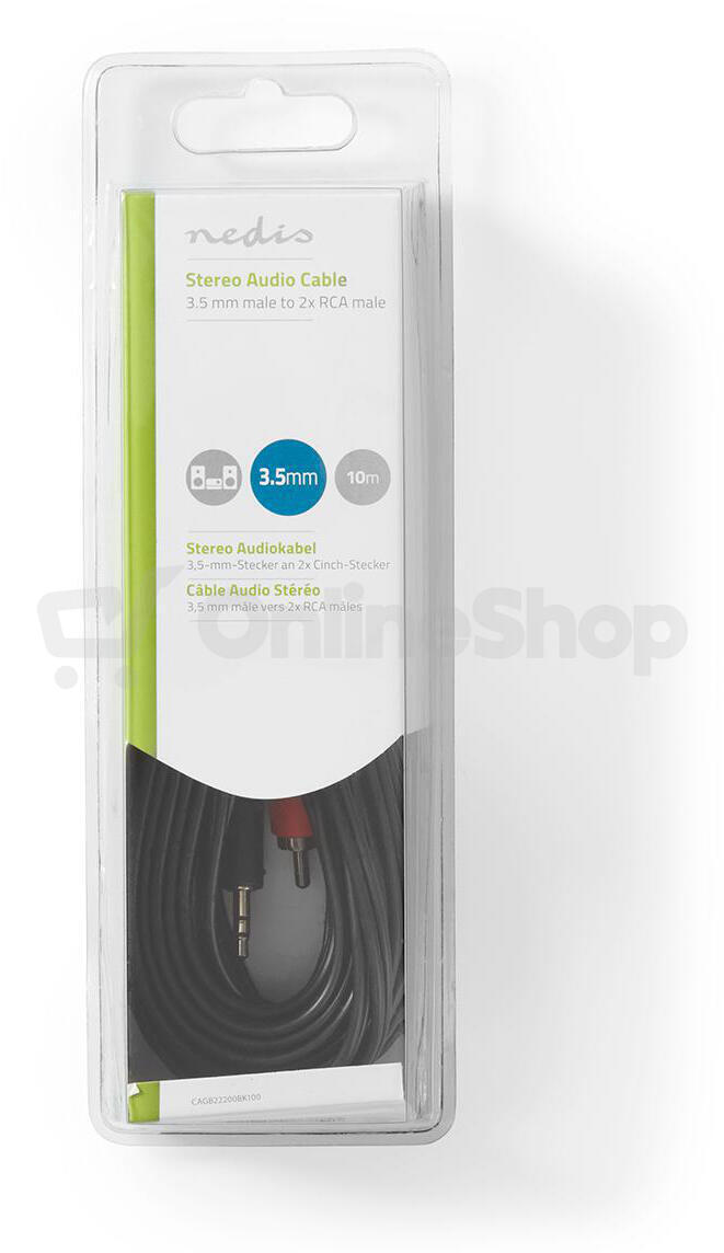 Stereo Audio Kabel NEDIS CAGB22200BK100