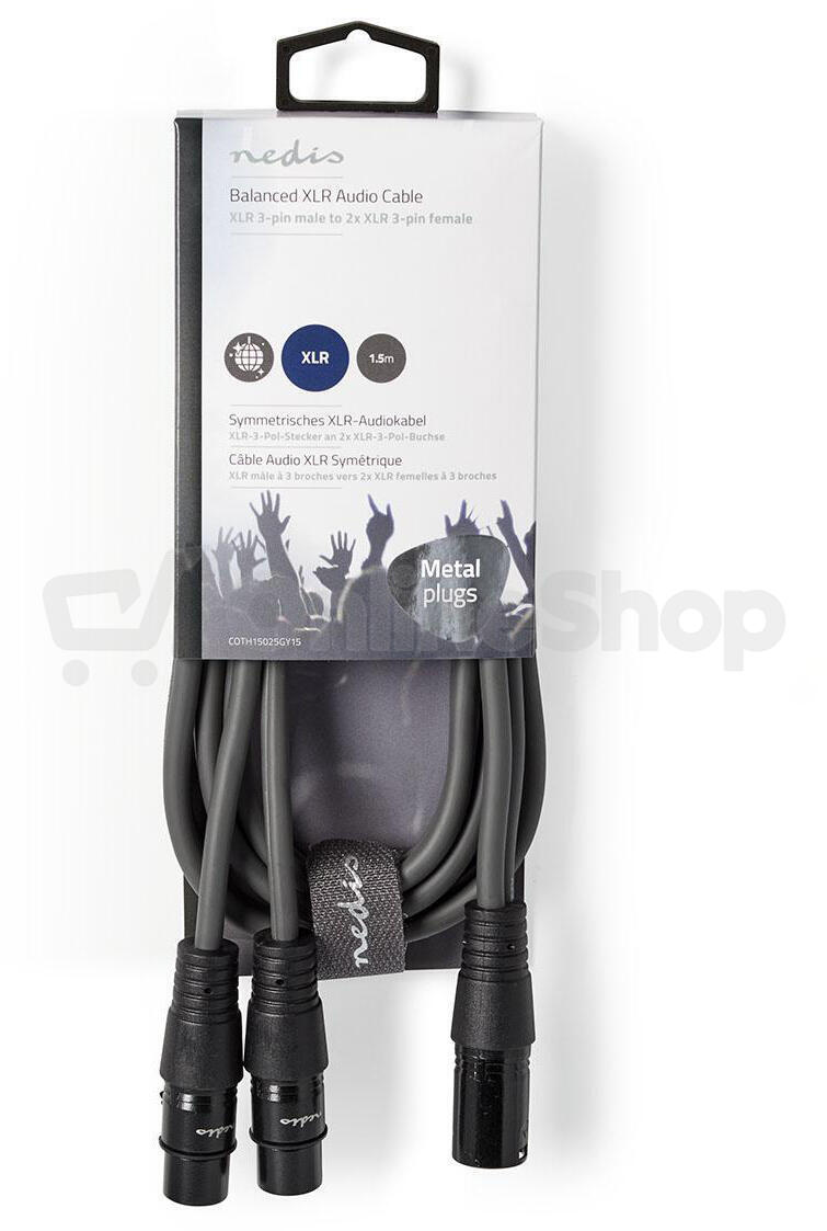 Vyvážený Audio kabel NEDIS COTH15025GY15