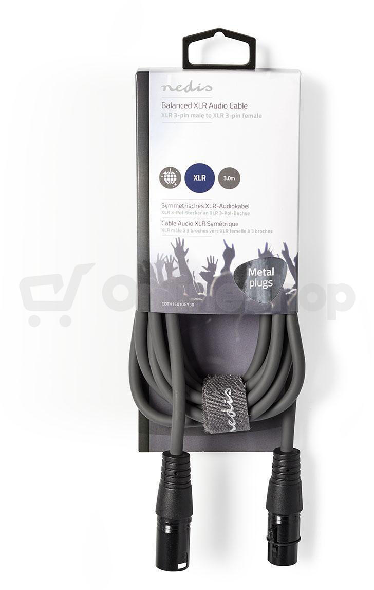 Vyvážený Audio kabel NEDIS COTH15010GY30